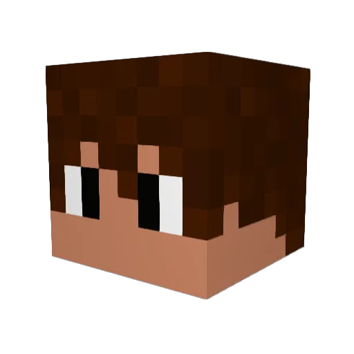 ZerchHD Minecraft avatar head, 3D render