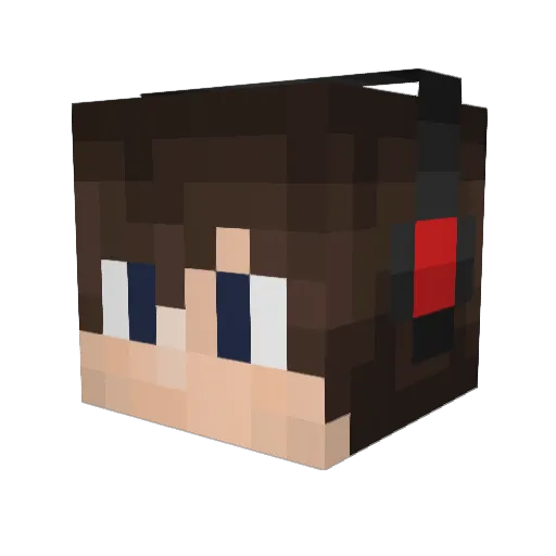 Zerciu Minecraft avatar head, 3D render