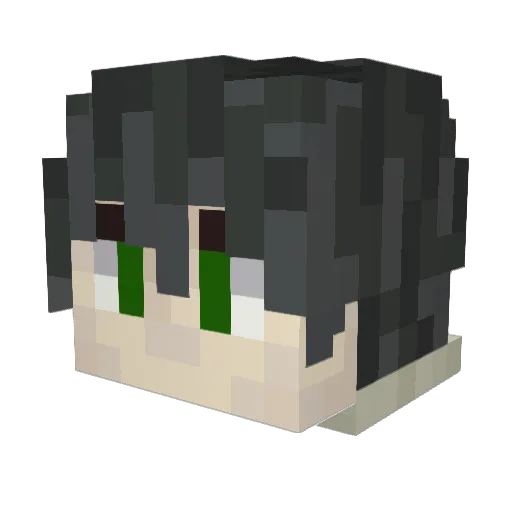 ZerefXD Minecraft avatar head, 3D render