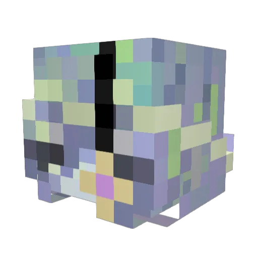 Zerelz Minecraft avatar head, 3D render