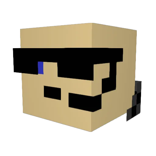 Zeretop Minecraft avatar head, 3D render