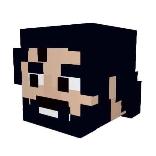 Zerfallenn Minecraft avatar head, 3D render