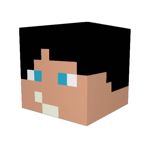 ZerfyoR Minecraft avatar head, 3D render