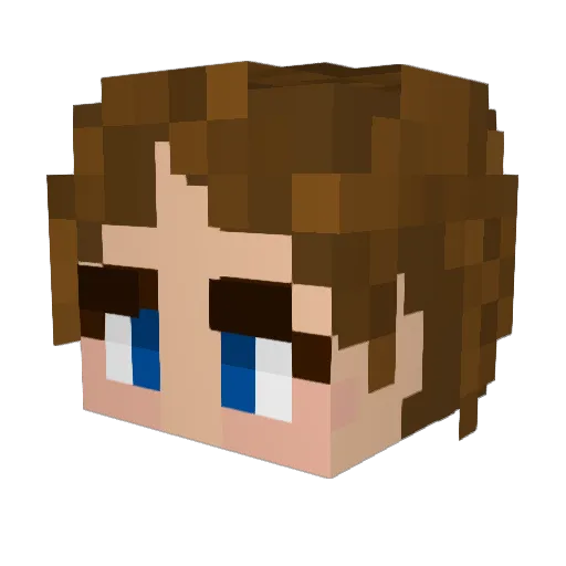 ZergAnnie Minecraft avatar head, 3D render
