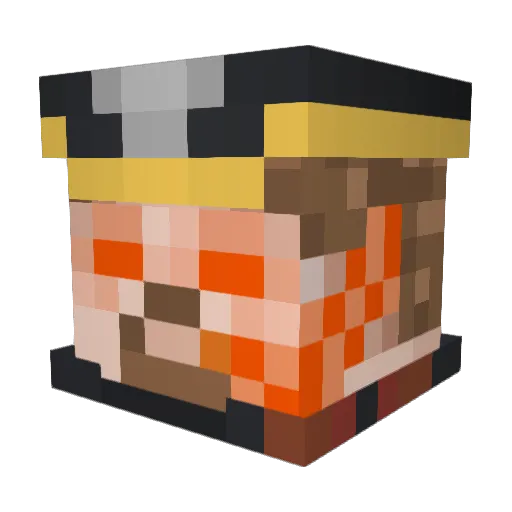 Zerg_Overmind Minecraft avatar head, 3D render