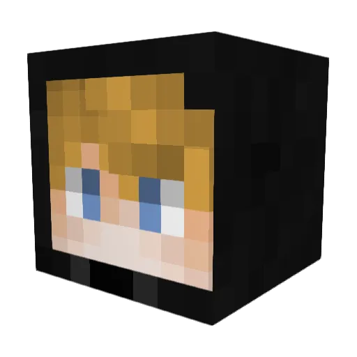 Zeriay Minecraft avatar head, 3D render