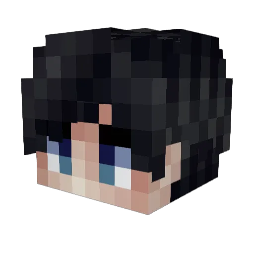 Zerichiro Minecraft avatar head, 3D render