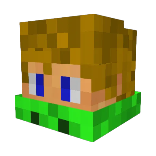 ZerionPvP Minecraft avatar head, 3D render