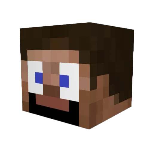 Zeritar Minecraft avatar head, 3D render