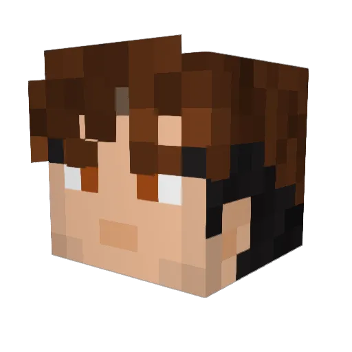 Zerithe Minecraft avatar head, 3D render