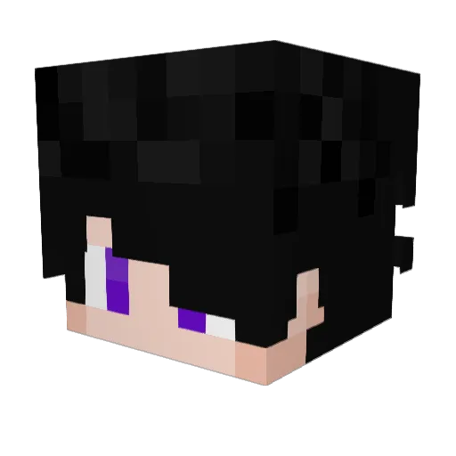 Zeritheal Minecraft avatar head, 3D render