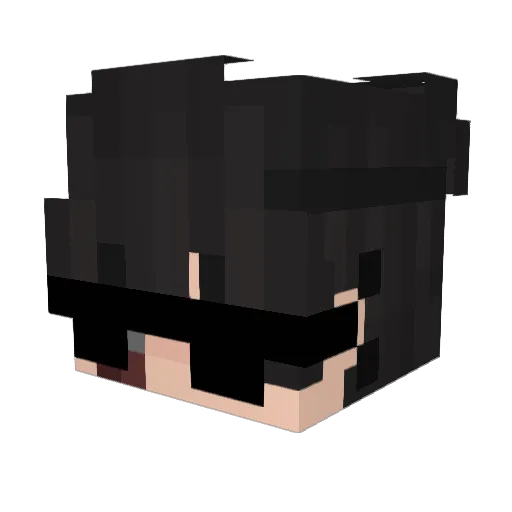 Zeritox_ Minecraft avatar head, 3D render