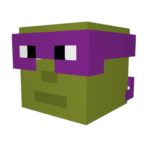 Zerix17 Minecraft avatar head, 3D render