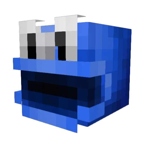 Zerkhme Minecraft avatar head, 3D render