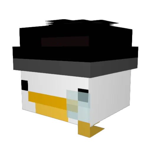 Zerkiis Minecraft avatar head, 3D render