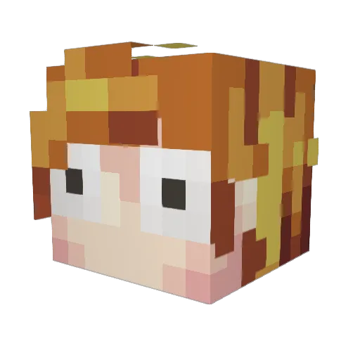 Zerko3 Minecraft avatar head, 3D render