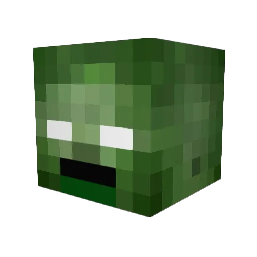 Zerkov Minecraft avatar head, 3D render