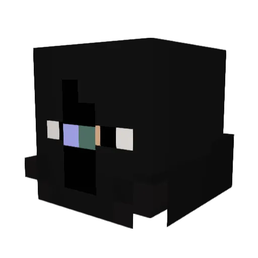Zerkzz Minecraft avatar head, 3D render