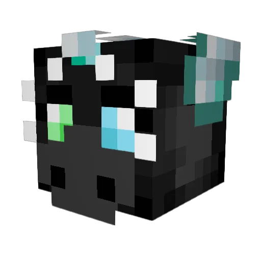 Zerlina Minecraft avatar head, 3D render
