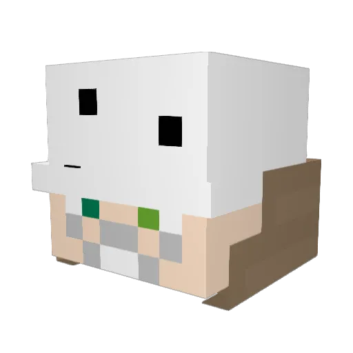 Zernoshko1 Minecraft avatar head, 3D render