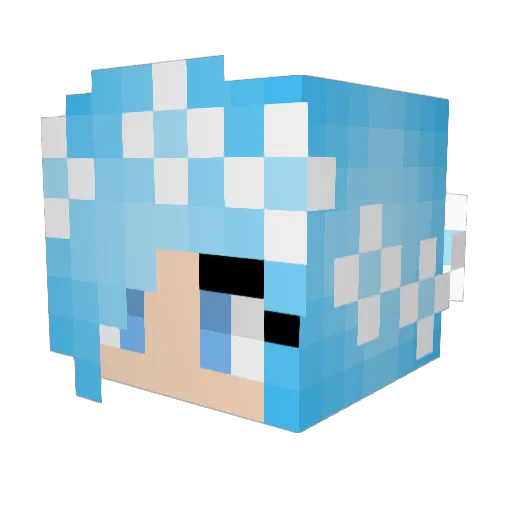 Zero0920 Minecraft avatar head, 3D render