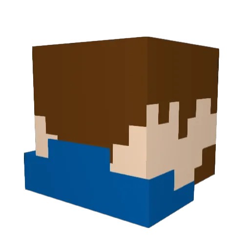 Zero1ive Minecraft avatar head, 3D render