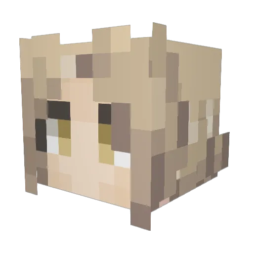 Zero712 Minecraft avatar head, 3D render