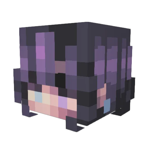 ZeroAkito Minecraft avatar head, 3D render
