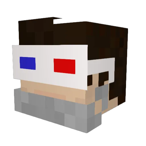 ZeroDayDaemon Minecraft avatar head, 3D render