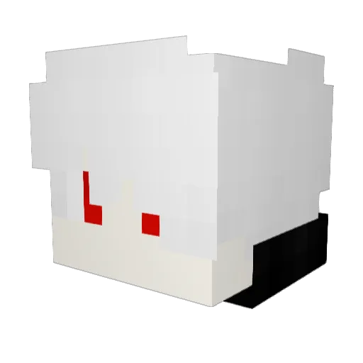 ZeroEXV Minecraft avatar head, 3D render