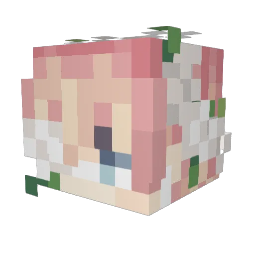ZeroEight04 Minecraft avatar head, 3D render