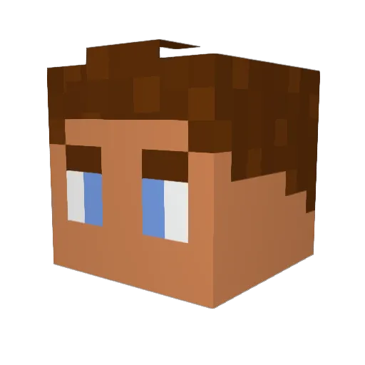 ZeroFighter7 Minecraft avatar head, 3D render
