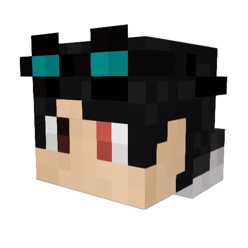 ZeroFlores Minecraft avatar head, 3D render
