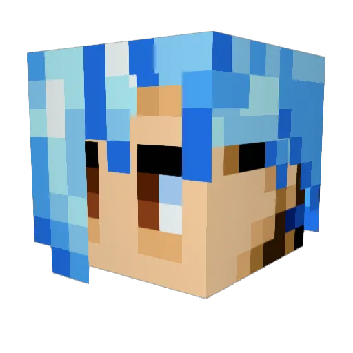 ZeroGDucks Minecraft avatar head, 3D render