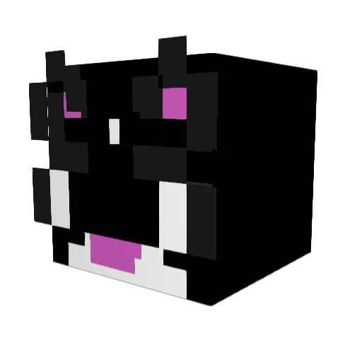 ZeroGatoo Minecraft avatar head, 3D render