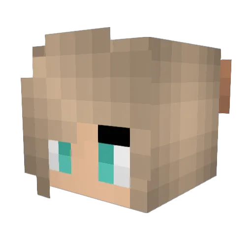 ZeroGirl44 Minecraft avatar head, 3D render