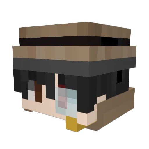 ZeroKet Minecraft avatar head, 3D render