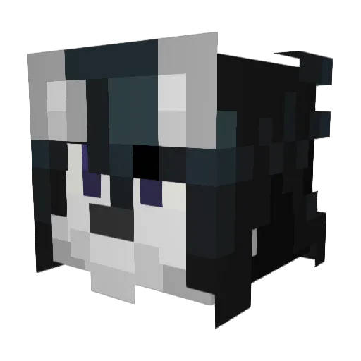 ZeroMaku Minecraft avatar head, 3D render