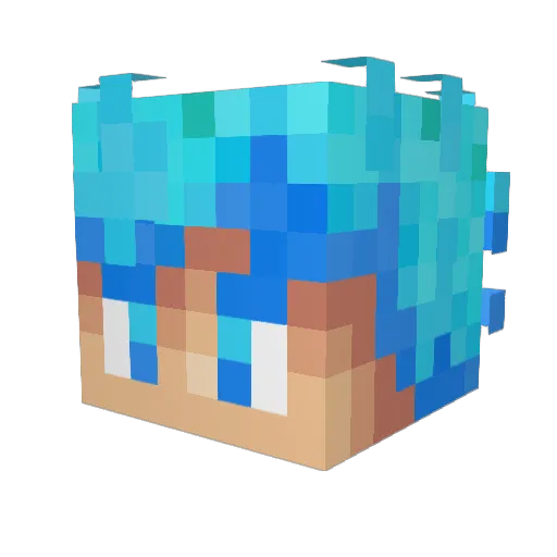 ZeroManco Minecraft avatar head, 3D render