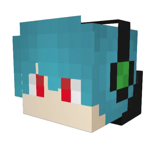 ZeroMilo Minecraft avatar head, 3D render