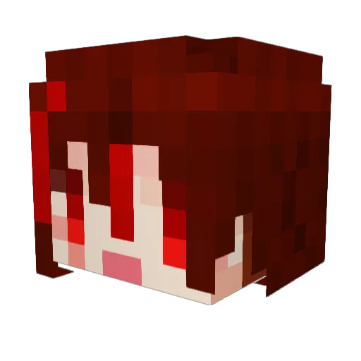 ZeroNightEX Minecraft avatar head, 3D render
