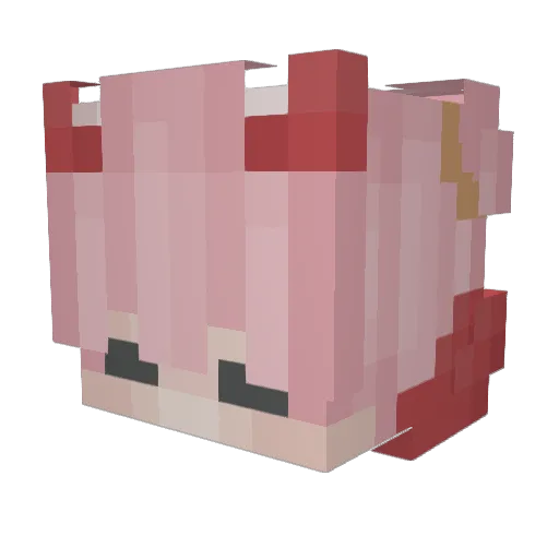 ZeroNihachu Minecraft avatar head, 3D render
