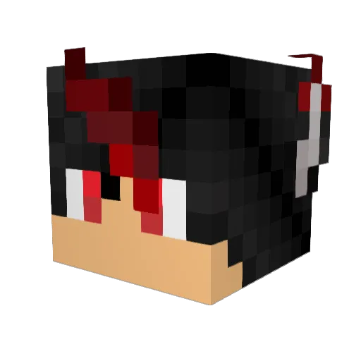 ZeroNulled Minecraft avatar head, 3D render