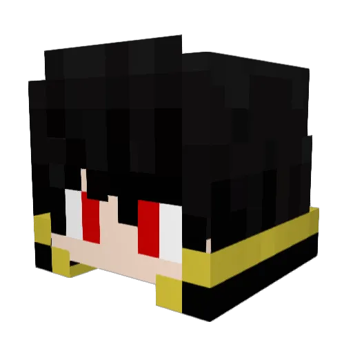 ZeroOfTheOrigin Minecraft avatar head, 3D render
