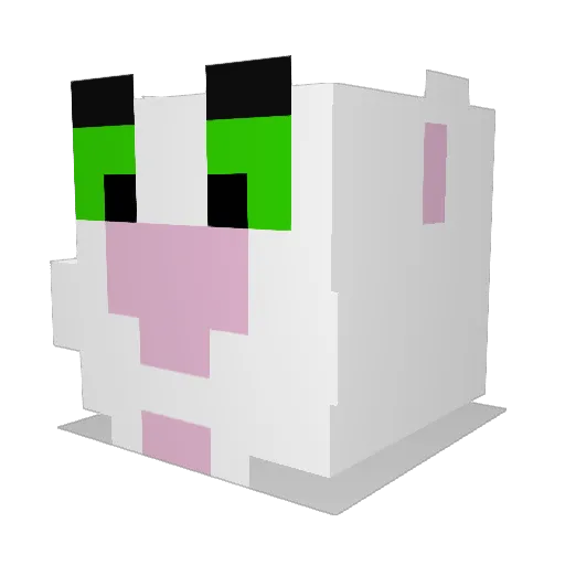 ZeroOfficial Minecraft avatar head, 3D render