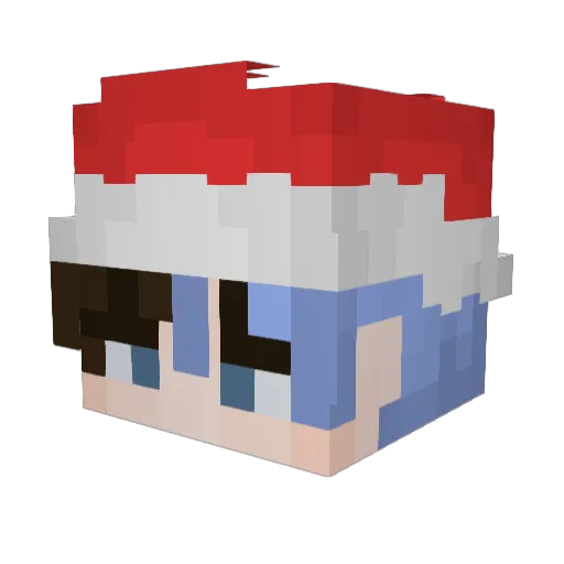 ZeroOnTop Minecraft avatar head, 3D render