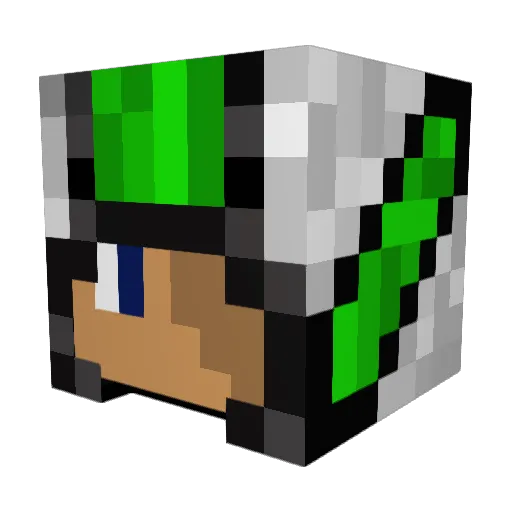 ZeroPaladin0 Minecraft avatar head, 3D render