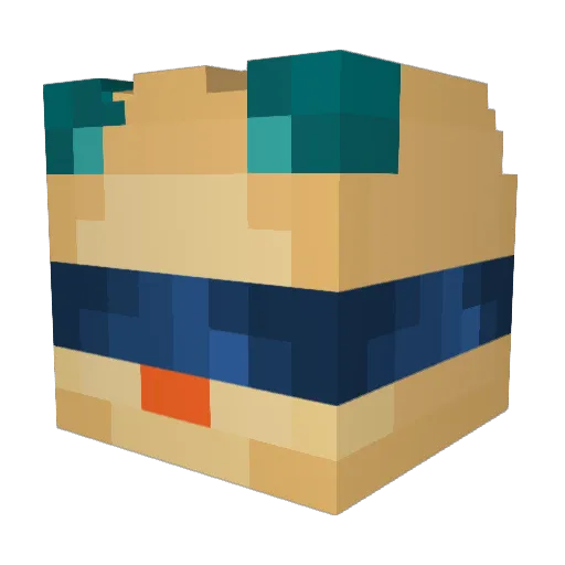 ZeroPear Minecraft avatar head, 3D render