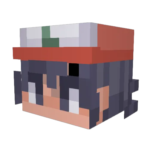 ZeroPlaceValue Minecraft avatar head, 3D render