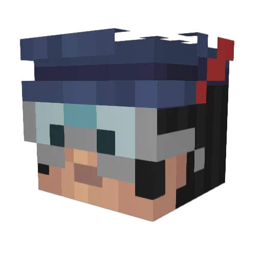 ZeroPlaytime Minecraft avatar head, 3D render
